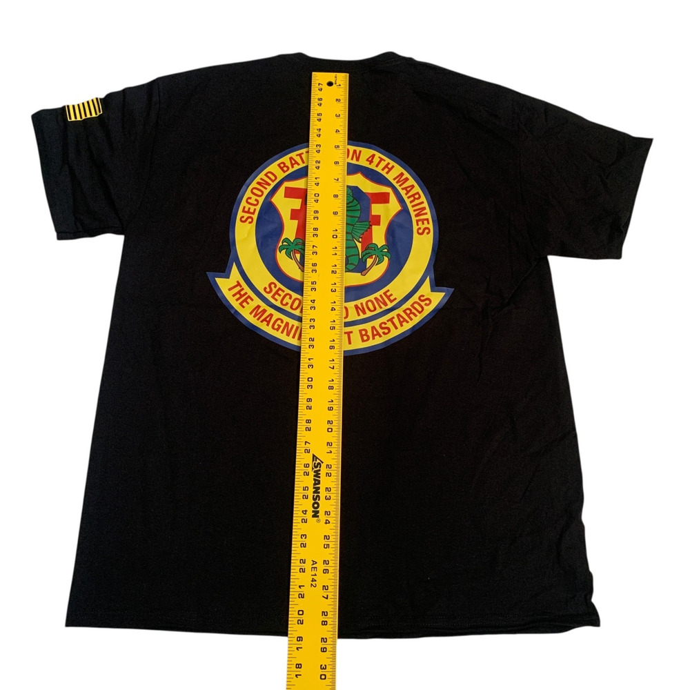 USMC Men's Size L 2nd Battalion 4Th Marines Short Sleeve T-Shirt Brand New - Picture 5 of 16
